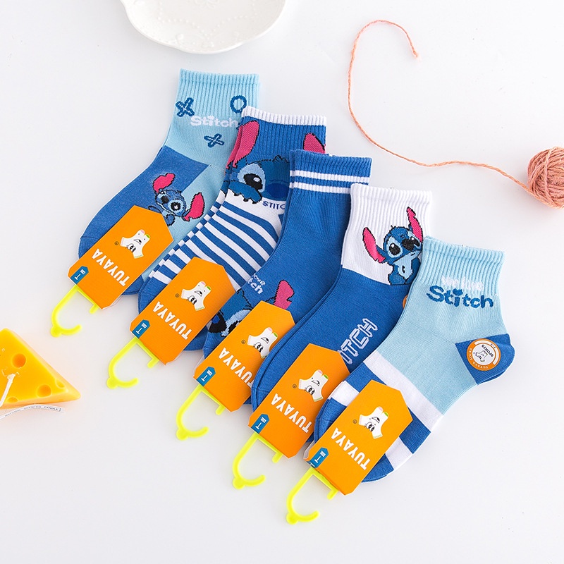 KAOS KAKI ANAK BAYI PEREMPUAN LAKI LAKI KARAKTER LILO AND STICH BAHAN TEBAL NYAMAN DIPAKAI IMPORT KKP