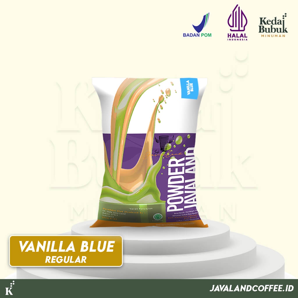 

Javaland Bubuk Minuman Rasa Vanilla Blue 1Kg - Regular Plain | Bubble Powder Drink Boba