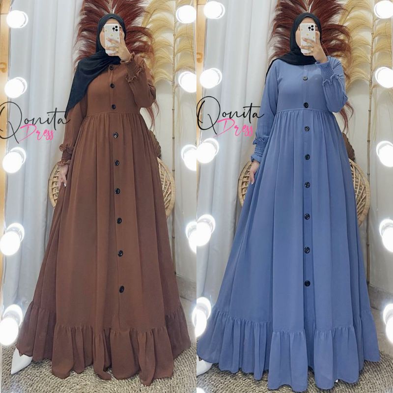 QONITA DRESS/ GAMIS QONITA DRESS CERUTY BABYDOLL