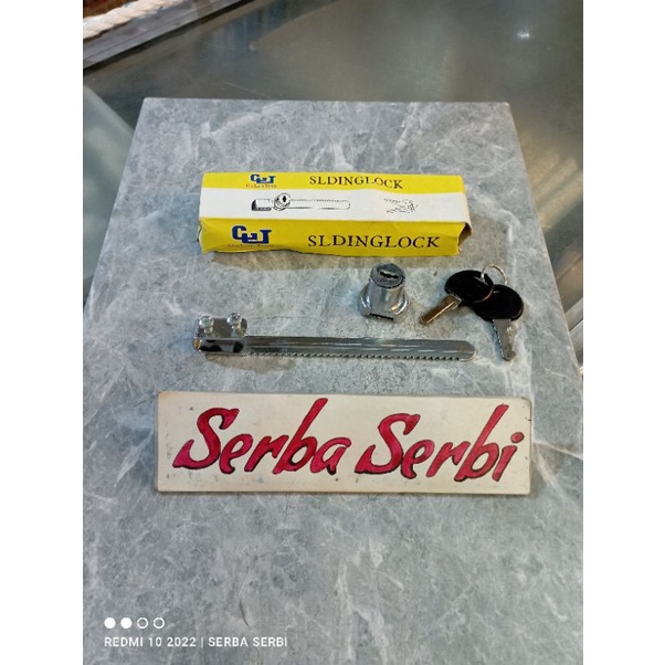 (SLIDING LOCK) Kunci geser sliding lock etalase kaca