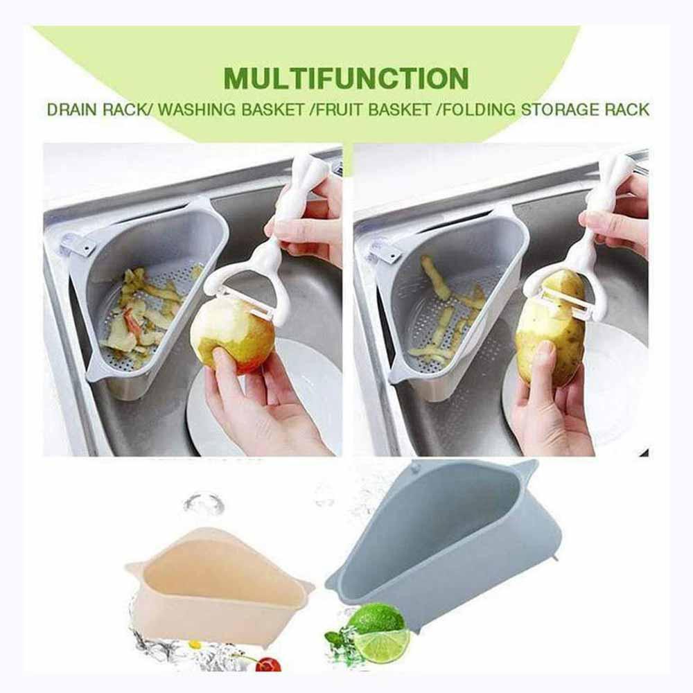 SWD1 Saringan Wastafel Dapur Suction Cup Drain Sampah Cuci Piring Multifungsi