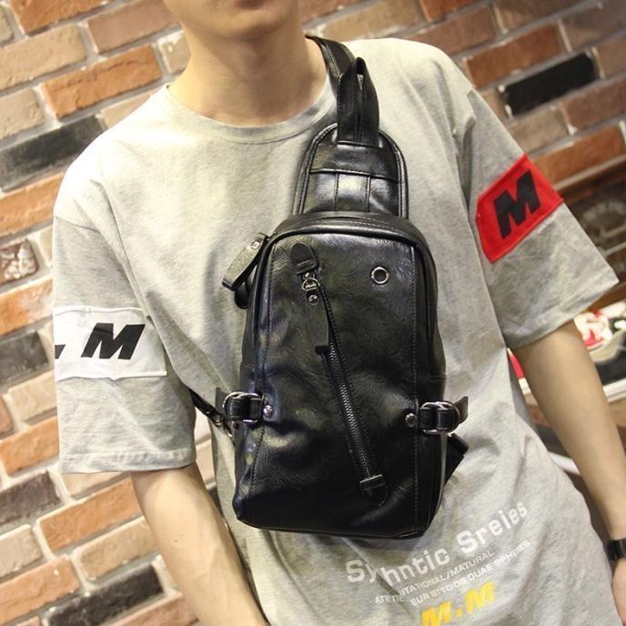 Tas Selempang Kulit Pria Korea - RAIDEN-