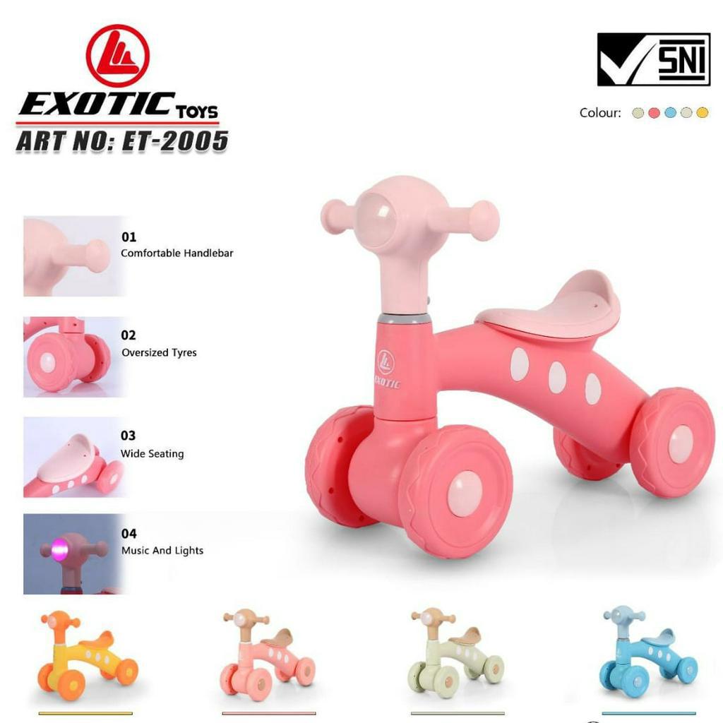 SEPEDA ANAK BALANCE BIKE EXOTIC ET 2005 ( MUSIK )