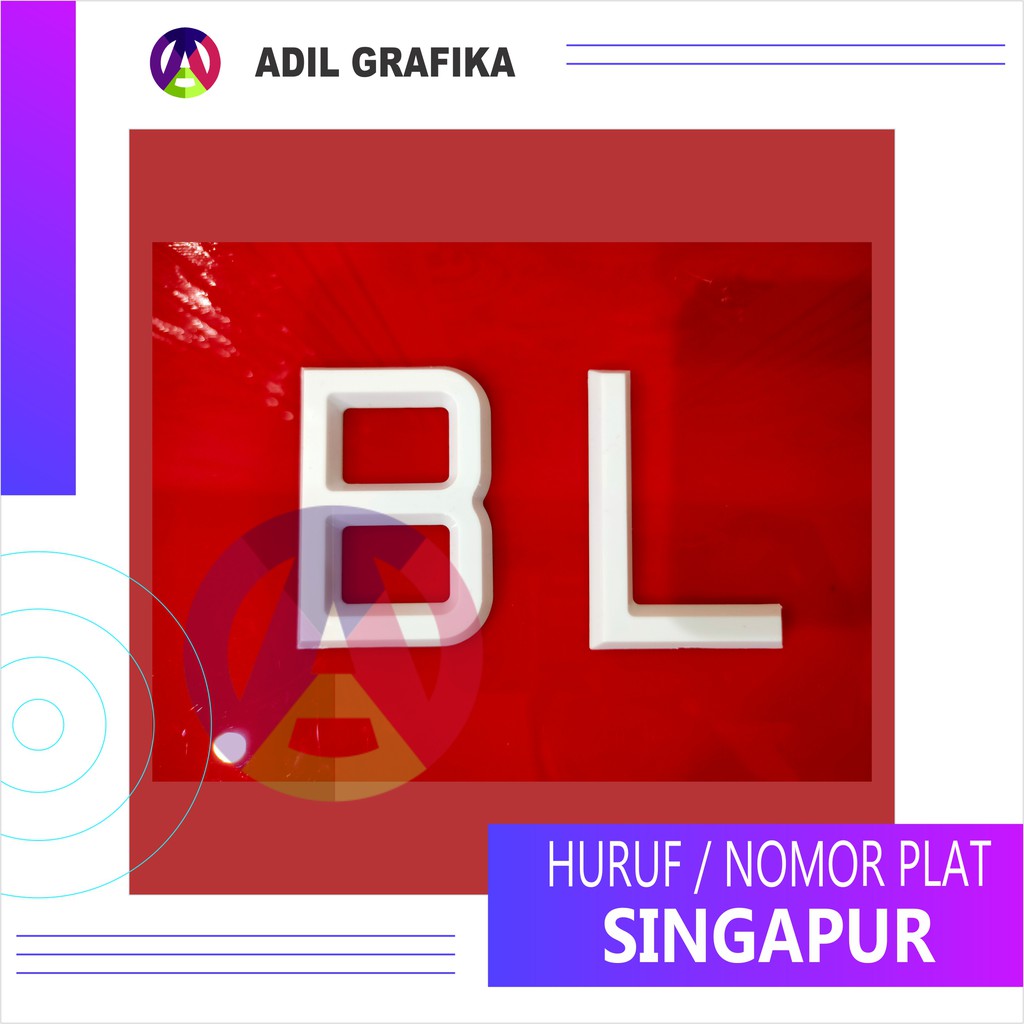 HURUF/NOMOR PLAT MOBIL SATUAN/GROSIR - SINGAPUR