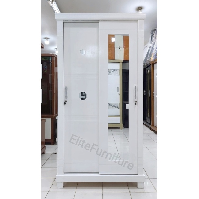 Lemari Baju 2Pintu Gamis / Lemari Baju 2Pintu Minimalis / Lemari Pakaian 2Pintu Geser / Lemari Pakai