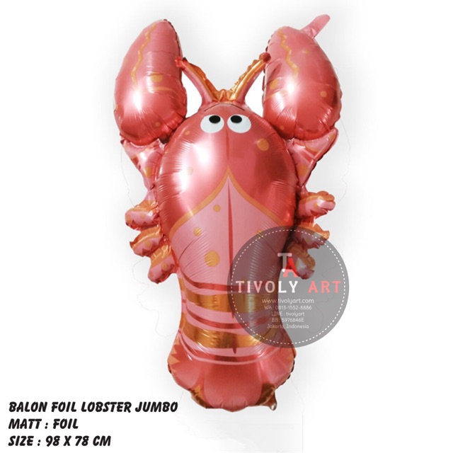 Balon Foil Lobster Jumbo / Balon Lobster