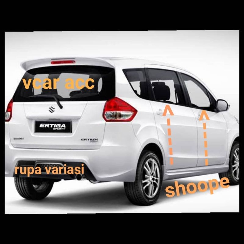 list lis kaca samping pelipit PINTU mobil suzuki ertiga LAMA 2010 sampai 2017 2011 2012 2013 2014 2015 2016 chrome tempel