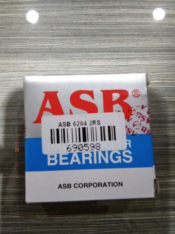 Bearing, Laher 6204 2RS (2 Tutup Karet) (ABS)