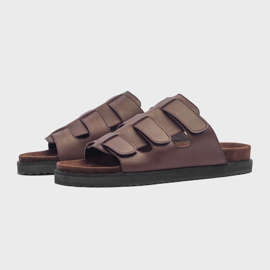 CHAMBER BROWN |ManNeedMe x GFLAMES| Sandal Jepit Pria Casual Sendal Slide ORIGINAL