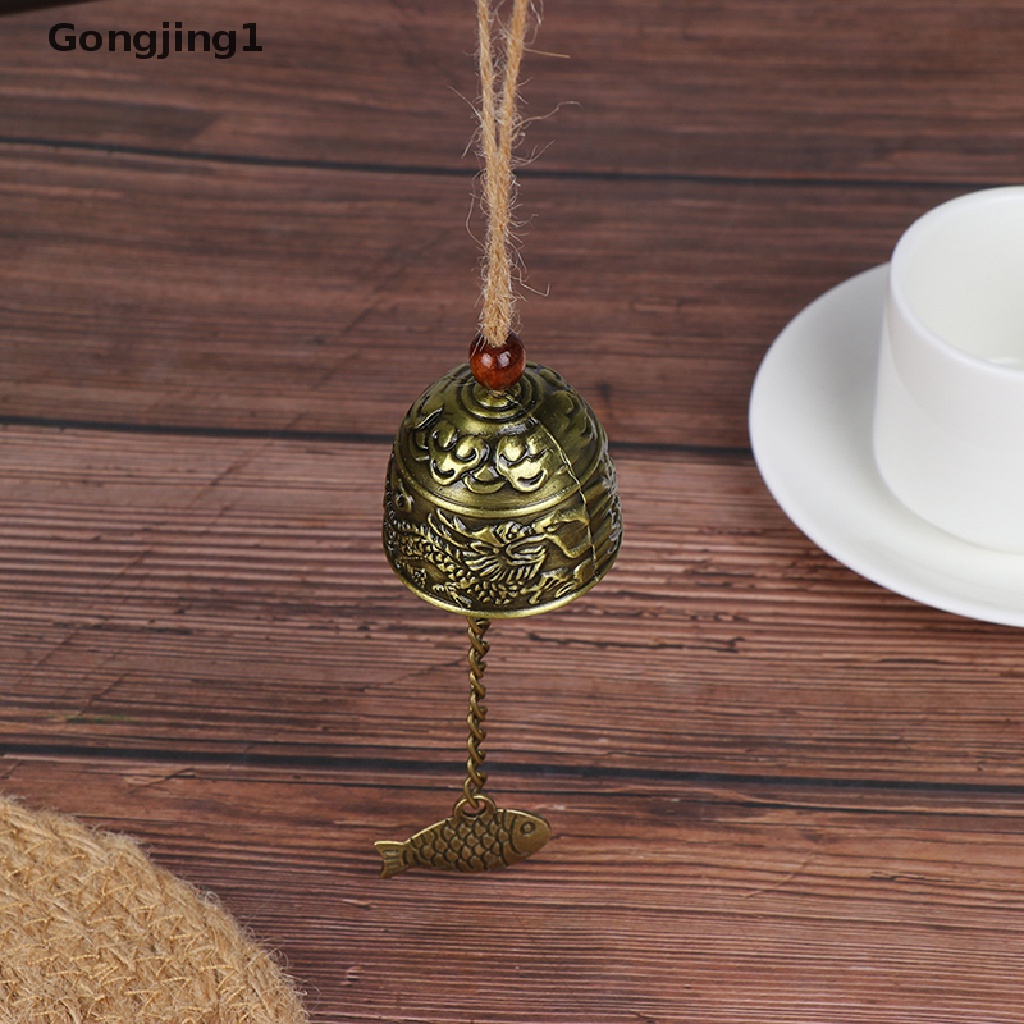 Gongjing1 Lonceng Angin Gantung Bahan Metal Motif Nagaphoenix Fengshui Vintage Untuk Dekorasi Jendela Rumah