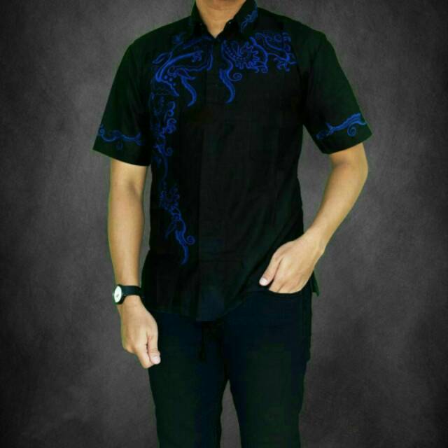 Kemeja Batik Pria PPBTK07 Modern Lengan Panjang Casual Modis Trendy Masa Kini M L XL ASLI PEKALONGAN