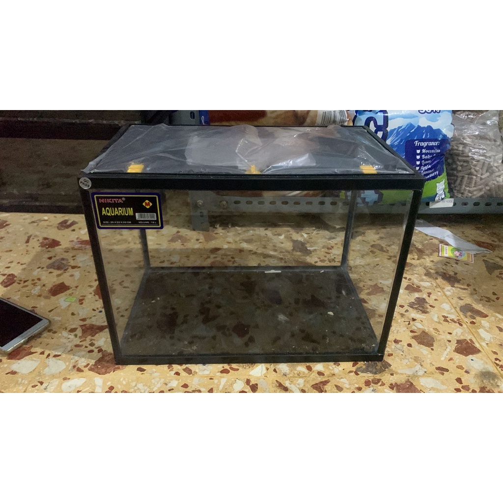 Aquarium Bahari / Nikita Size M Tinggi dan Tutup