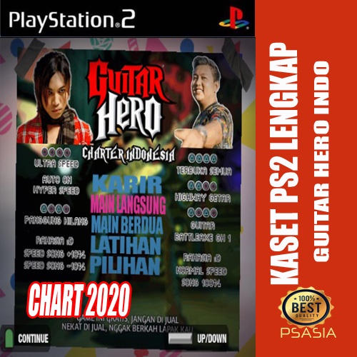 KASET PS 2 GUITAR HERO INDO CHART 2020 - Gitar Hero PS 2