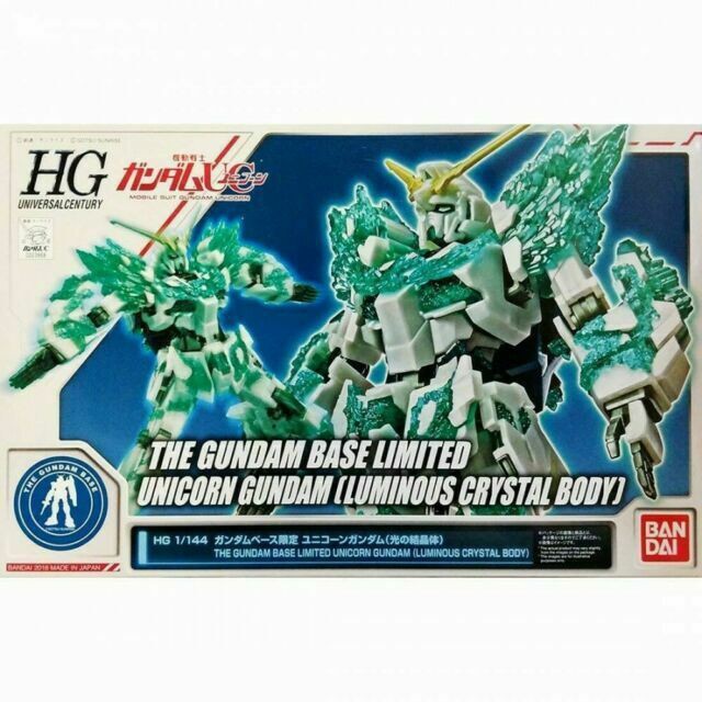 BANDAI HGUC The Gundam Base Limited Unicorn Gundam [Luminous Crystal Body]