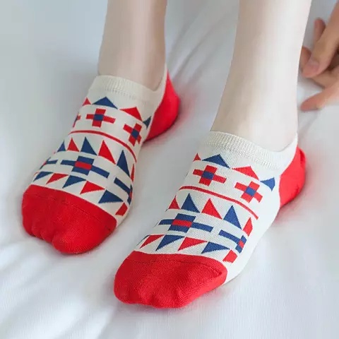 TOKO KL | 3 PASANG KAOS KAKI PENDEK BALET INVISIBLE SOCKS WANITA DEWASA / KAOS KAKI HIDDEEN MOTIF RANDOM TERMURAH TERLARIS