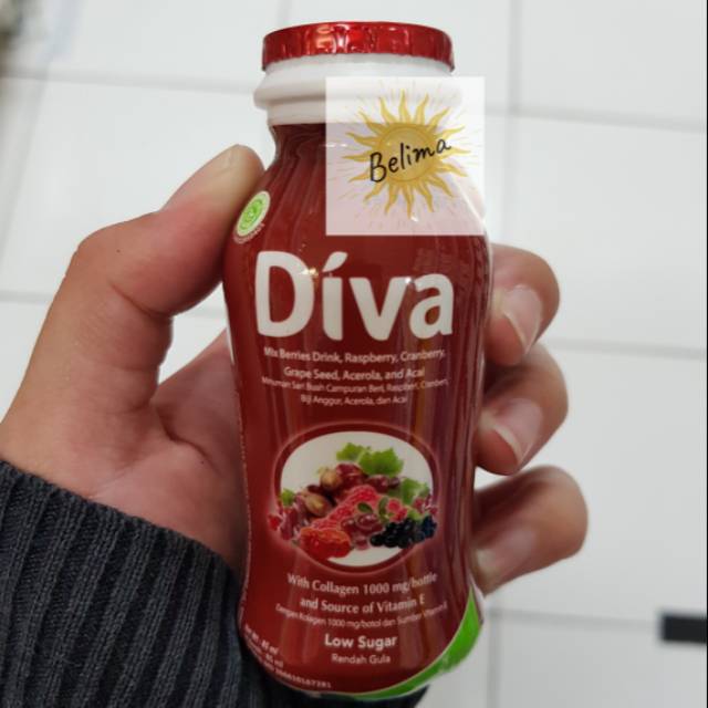 Diva Beauty Drink Mix Berries (1 @85ml) Collagen 1000mg & Vitamin E
