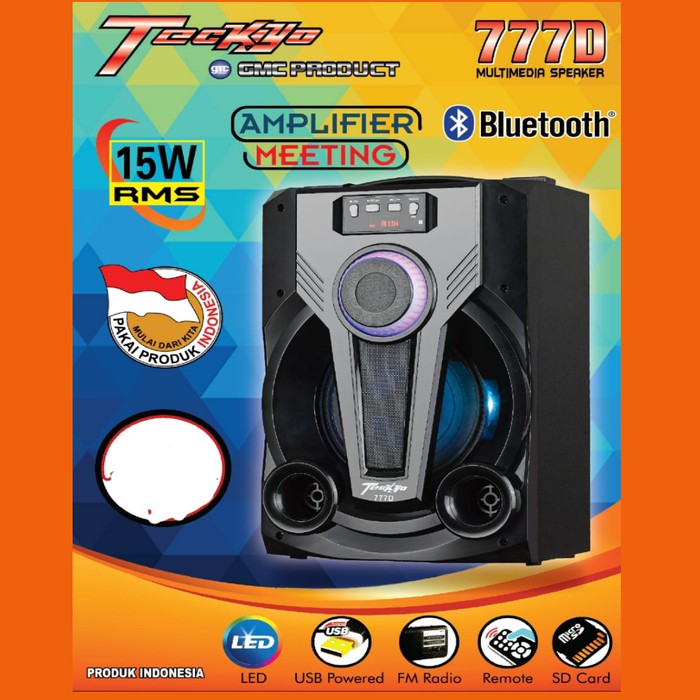 SPEAKER PORTABLE TECKYO 777D BLUETOOTH