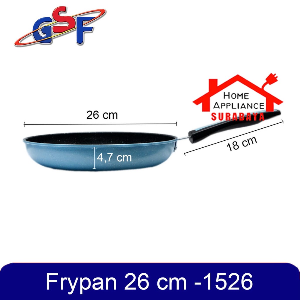 Panci Frypan Teflon 26 CM - Fry Pan 26CM Anti Lengket Non Stick GSF G 1526