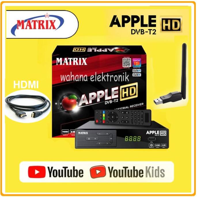Set Top Box DVBT2 Matrix Apple HD TV Digital DVB T2 - Bisa Youtube