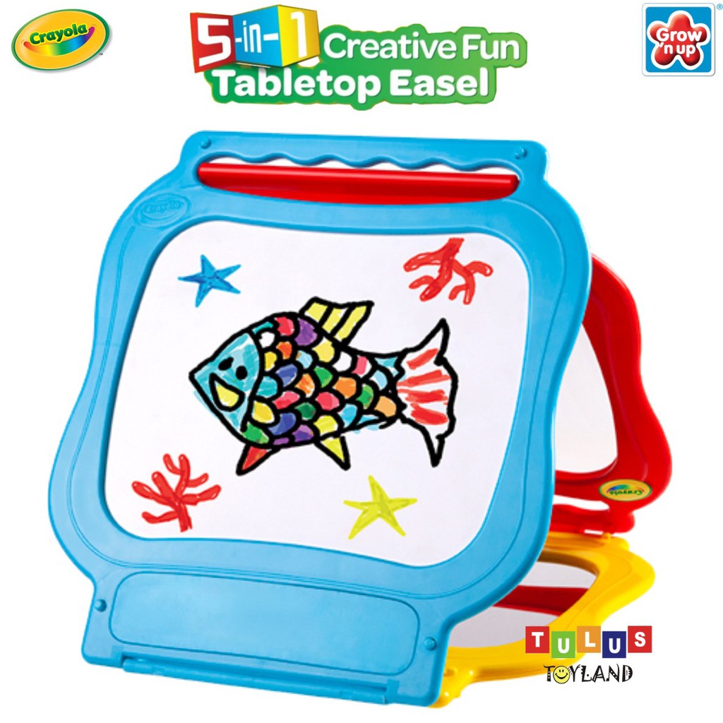 Papan tulis anak Crayola 5 in 1 Creative Fun Tabletop Easel 5in1 meja gambar portable table edukatif