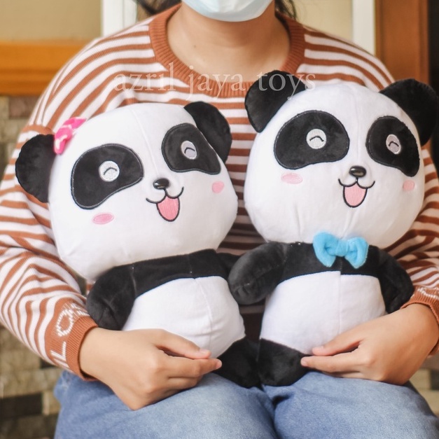 Boneka babybus / Boneka karakter panda kiky dan miu miu ukuran 35 cm