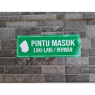 Jual Stiker Vinyl Pintu Masuk Pria Wanita Lokasi Sign Masjid Musholla