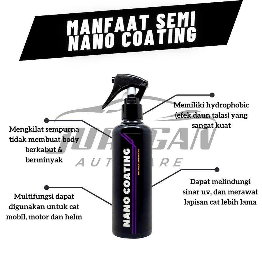 Pengkilap Body Motor Mobil Semi Nano Ceramic Coating - Sealant Guard Efek Daun Talas Juragan Autocare