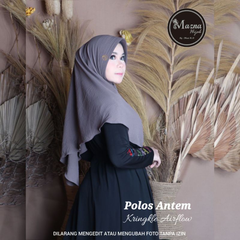 30 JILBAB KRINGKLE AIRFLOW POLOS PET ANTEM ORI MAZNA