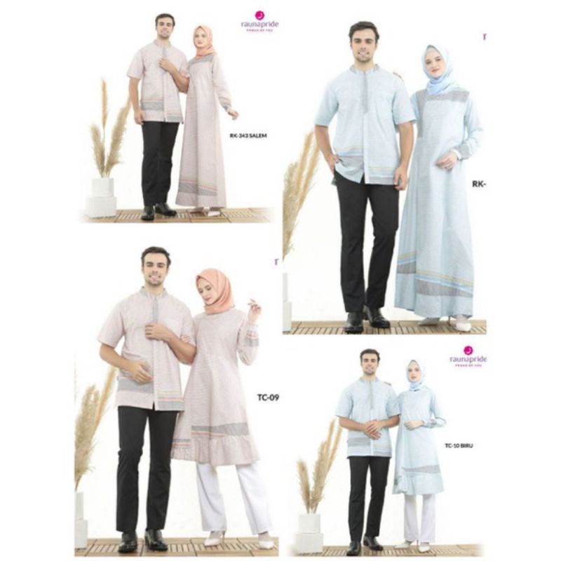 SARIMBIT COUPLE RAUNA RK 344 BIRU RK 343 SALEM GAMIS RK 344 KOKO KK 344 TUNIK CL 10 BIRU GAMIS RK 34