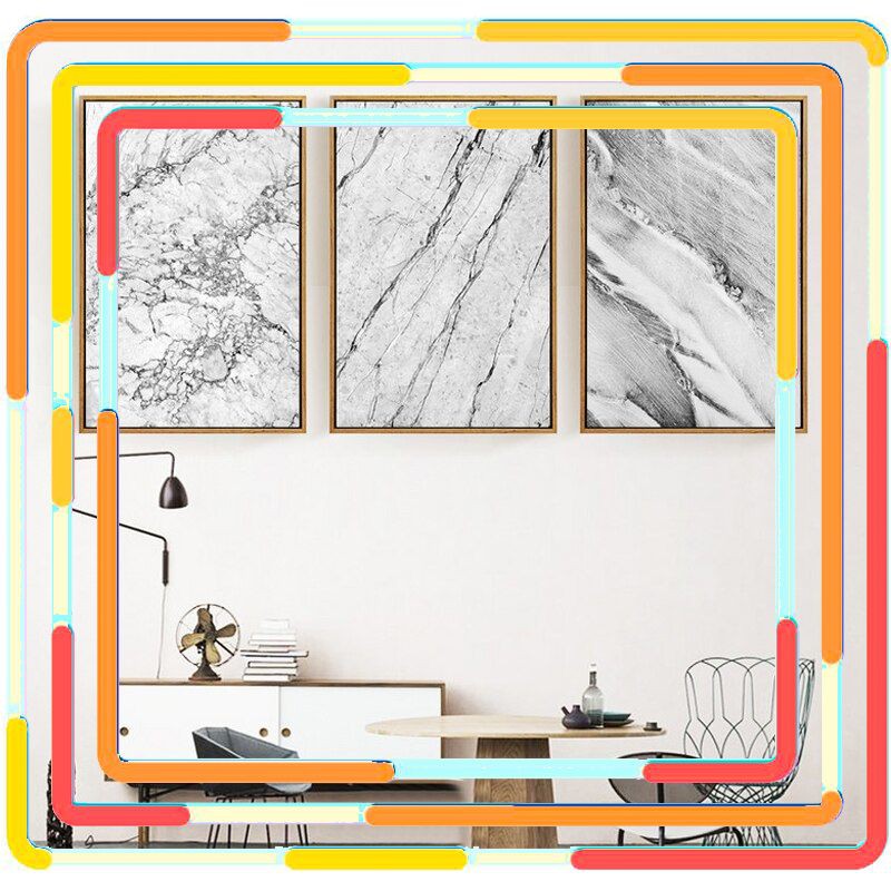 Lukisan Impor Murah Abstrak Marmer Abu-abu Kanvas Nordic Poster Dan Cetakan Pop Dinding Seni Gambar