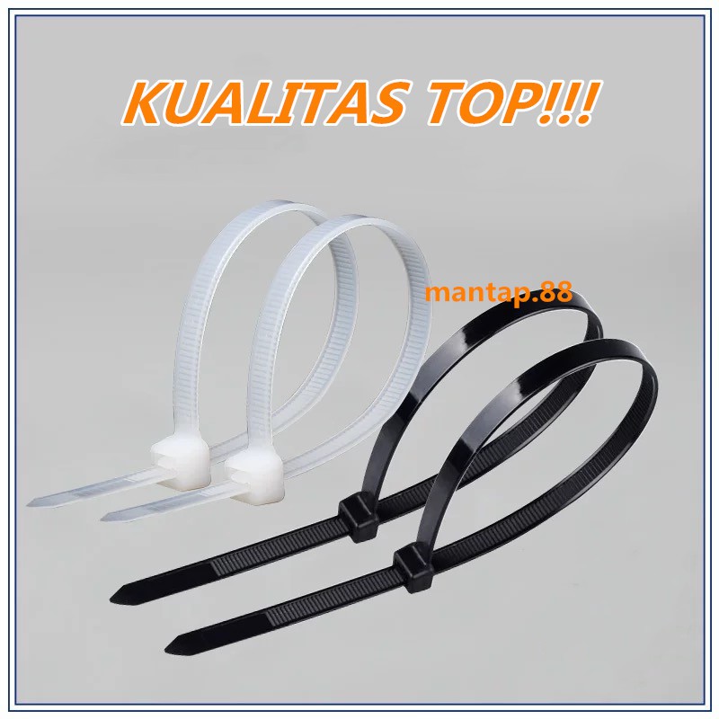 kabel ties/kabel tis/cable tis 3.6*300MM (30cm) hitam/putih isi 100pcs