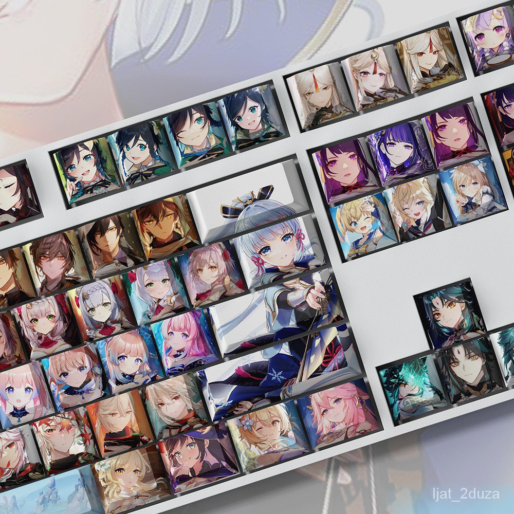 108 Keys Genshin Impact Theme Keycaps PBT Anime Game Characters Personalized Keycaps For Cherry MX s
