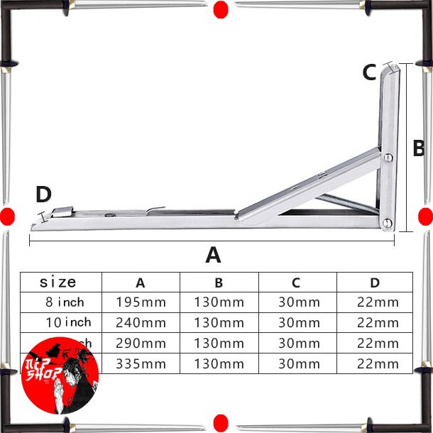 bracket engsel folding stainless steel