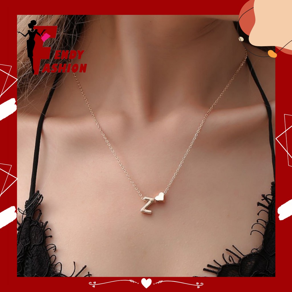Fendyfashion_ | KL03 'GOLD' Aksesoris Wanita / Kalung Huruf Love kecil / Fashion Wanita kalung 13 hu