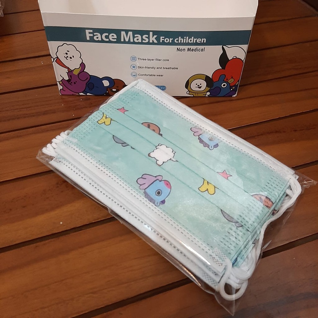 MASKER ANAK BTS 3PLY