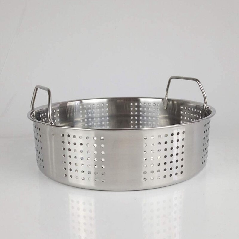 1pc Keranjang Kukusan Dim Sum / Pangsit Bahan Stainless Steel Tebal Untuk Dapur