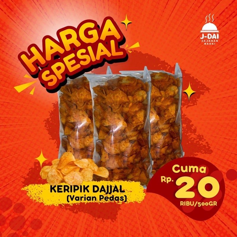 

KERIPIK PEDAS DAJJAL BY JAJANAN BADAI