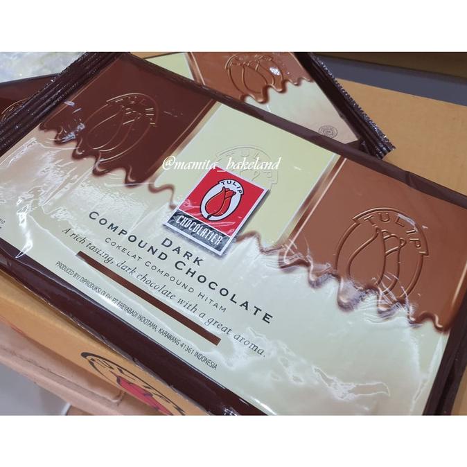 

COKLAT TULIP DARK COMPOUND / DARK COOKING COKLAT (DCC) 1 KG - MURAH !!