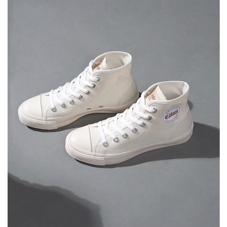 Johnson Basic High Milky Sepatu Putih Sekolah Pria Laki Laki Dewasa Cowok Cowo Distro Keren Buat Gay