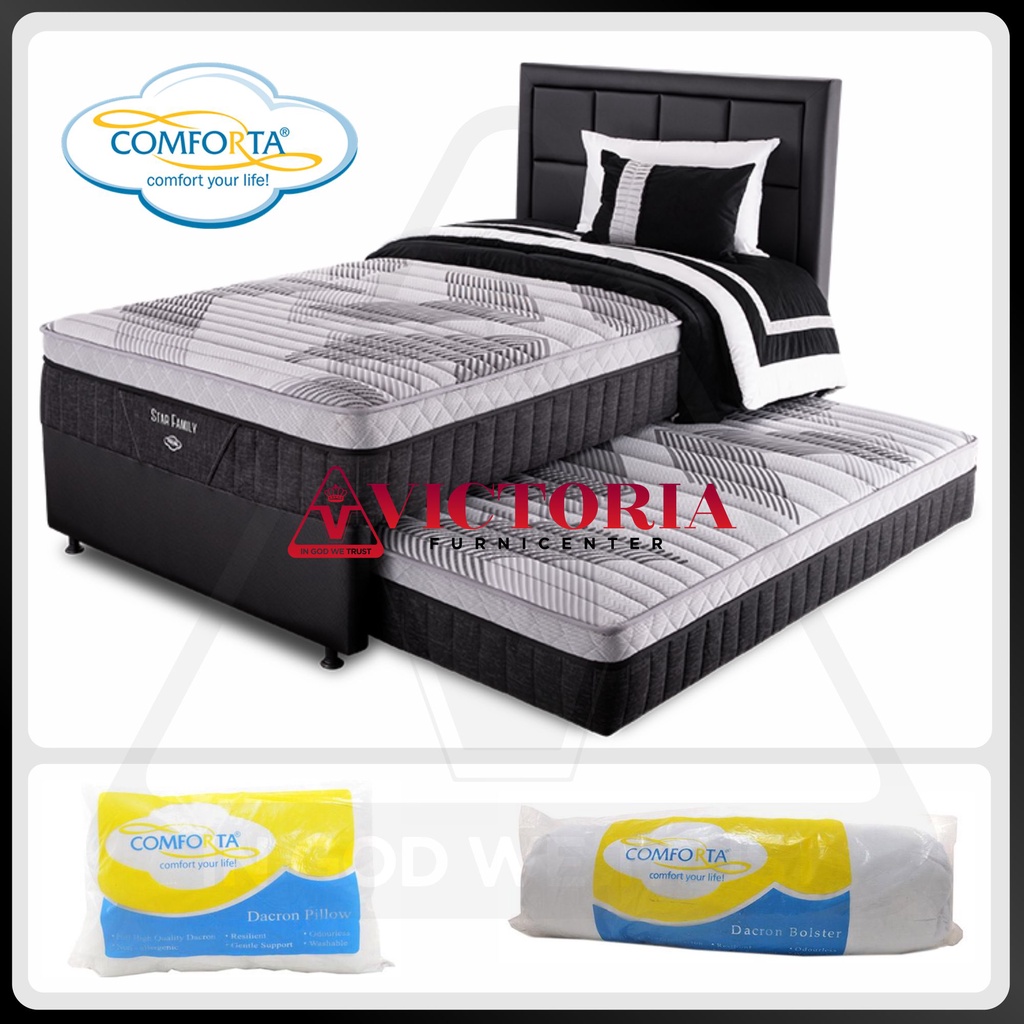 Comforta Star Family 120x200 140x200 100x200 90x200 120 140 100 90 Fullset Full Bed Set 2in1 Sorong