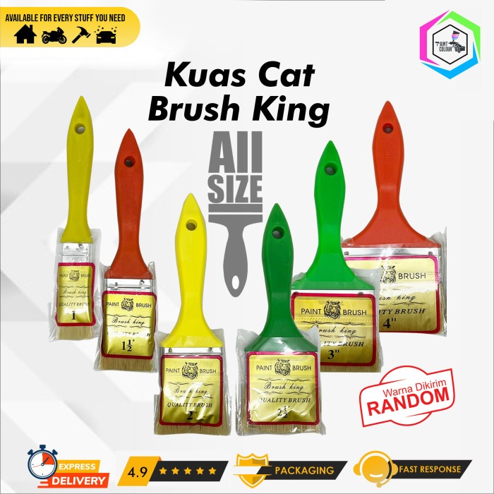 Kuas Cat Brush King koas Paint Brush All Size