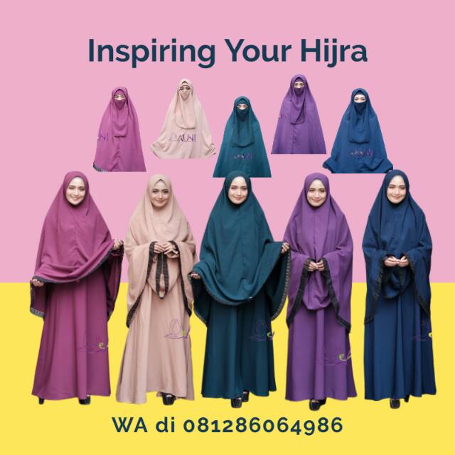Gamis Syari Free Cadar Premium merek Auni Hijab