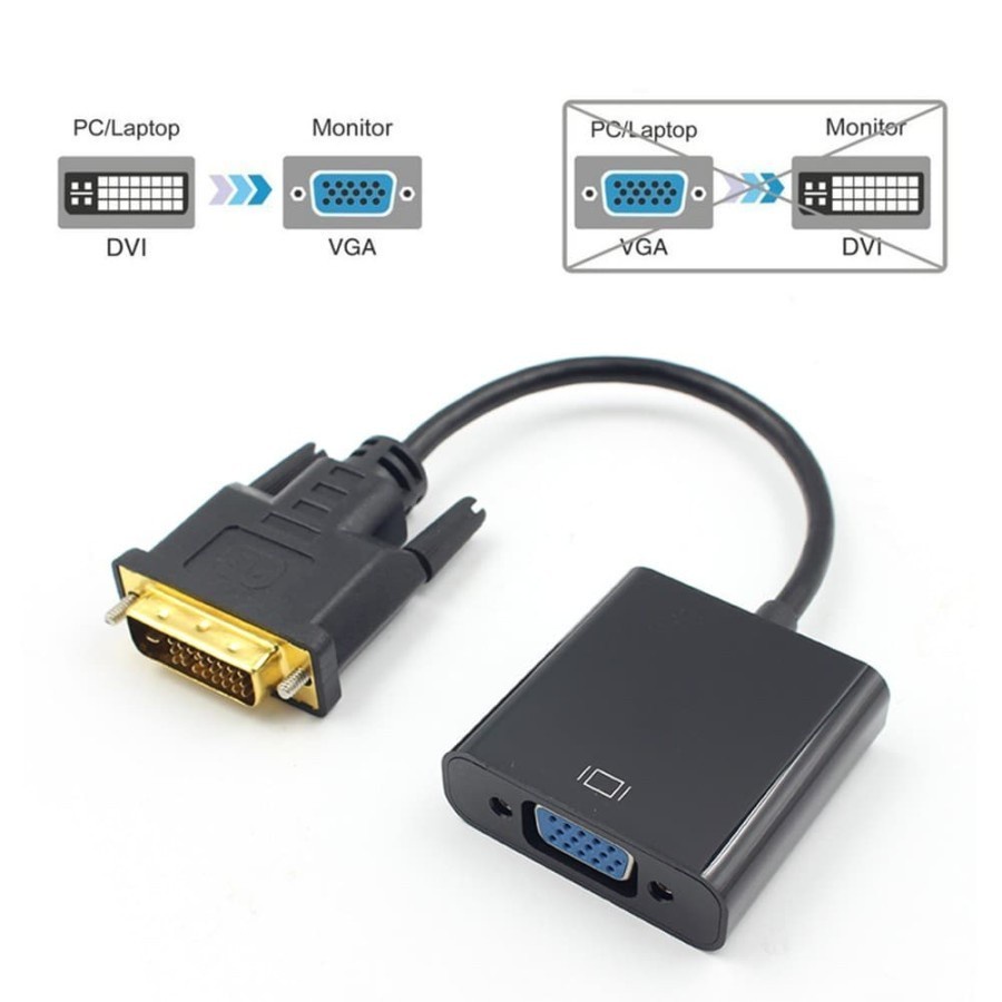 Converter DVI 24+1 To VGA Kabel Konektor Adapter