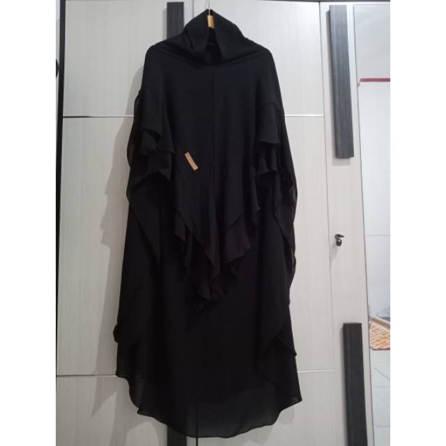 Preloved Khimar Cerutty Hitam High Quality