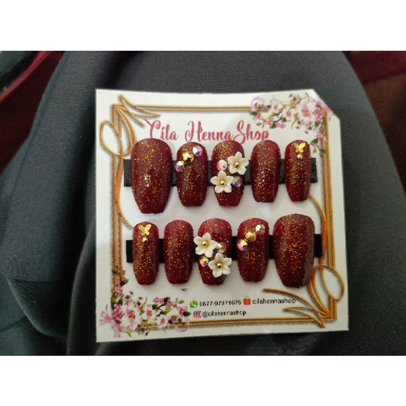 KUKU PALSU || FAKE NAILS || KUKU PALSU PENGANTIN