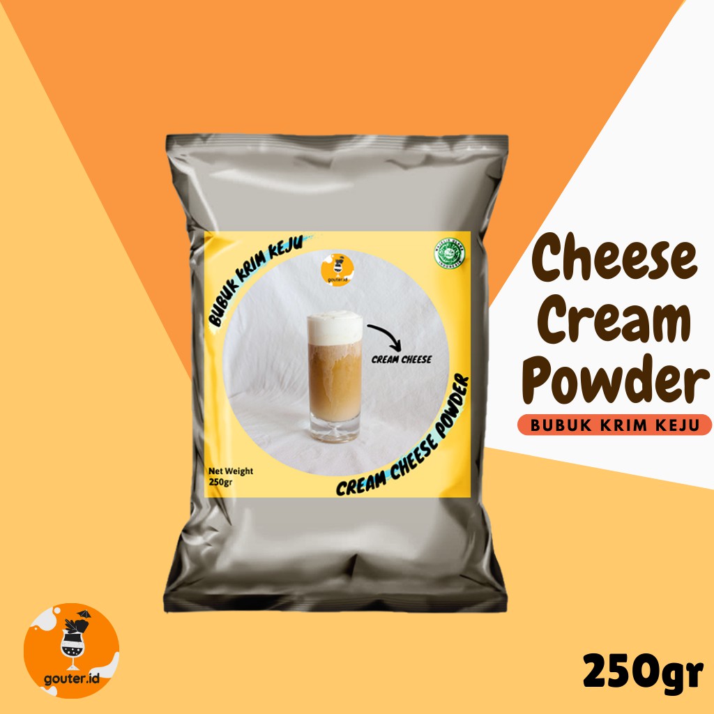 

CREAM CHEESE POWDER 250GR / TOPING MINUMAN KEKINIAN / CHEESE FOAM / BUBUK KEJU / CHEESE TEA POWDER g