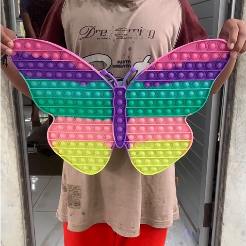 POP IT JUMBO VIRAL RAINBOW WARNA WARNI MAINAN ANAK TIKTOK-KUPU KUPU PASTEL