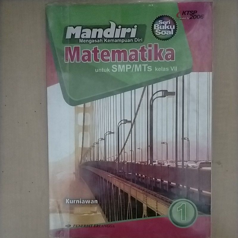 Buku Mandiri Matematika Kelas 7 SMP KTSP 2006 Penerbit Erlangga