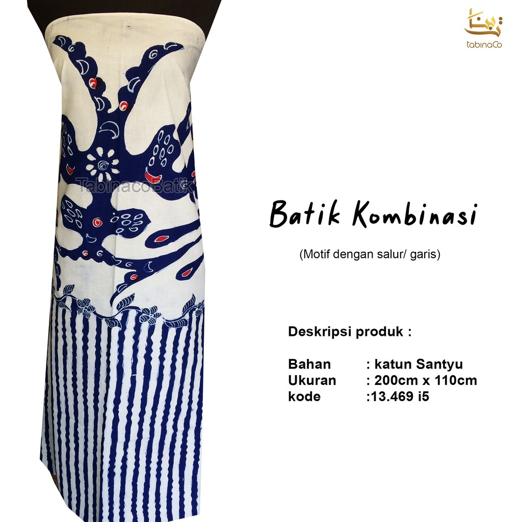 batik madura salur motif biru dongker