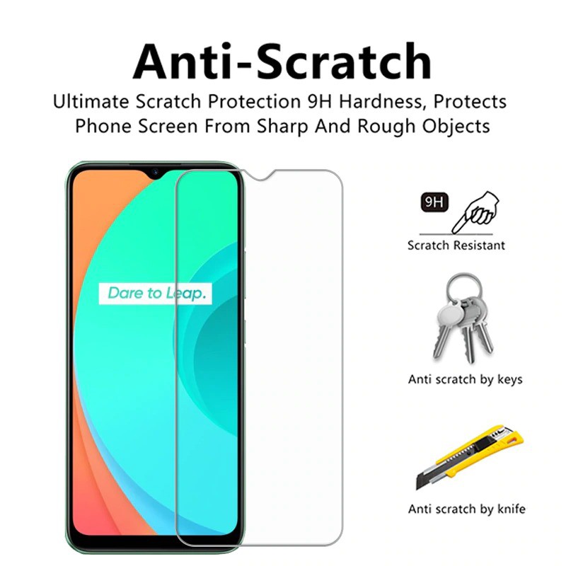 PROMO Case Free Tempered Glass Clear Realme C11 Anticrack Shockproof Premium Softcase